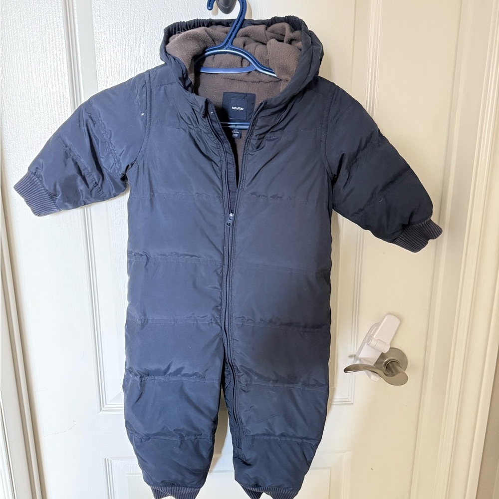 GAP down filled Baby Snowsuit in Deep Blue